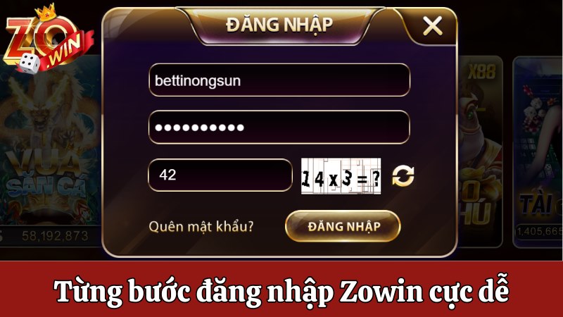 Hướng dẫn từng bước đăng nhập Zowin cực dễ