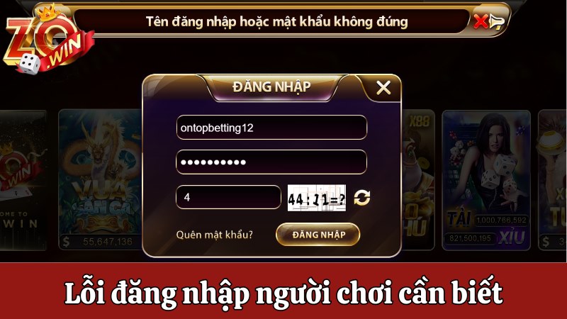 Lỗi đăng nhập cổng game người chơi cần biết